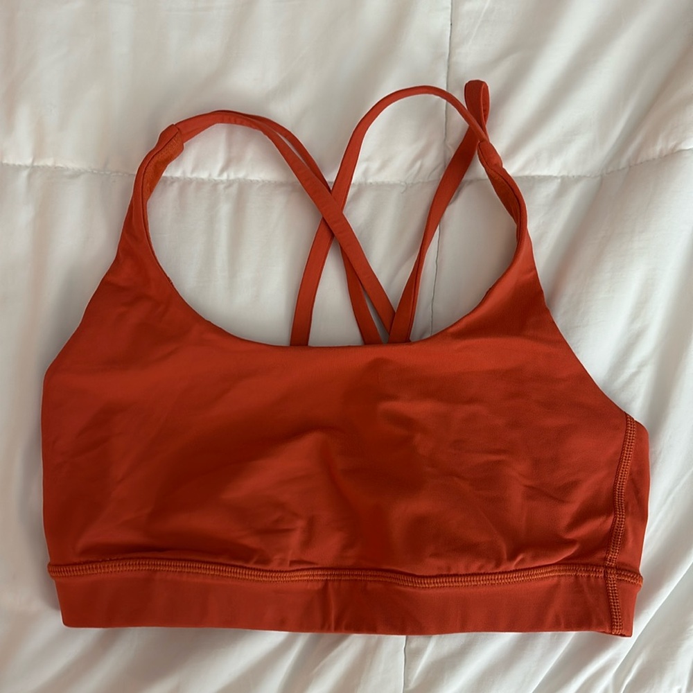 lululemon athletica Orange Strappy Sports Bra